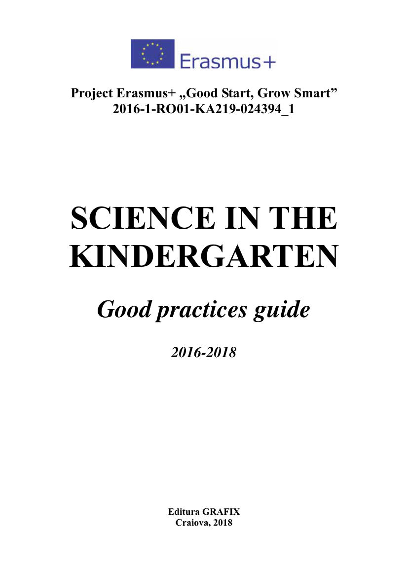SCIENCE IN THE KINDERGARTEN