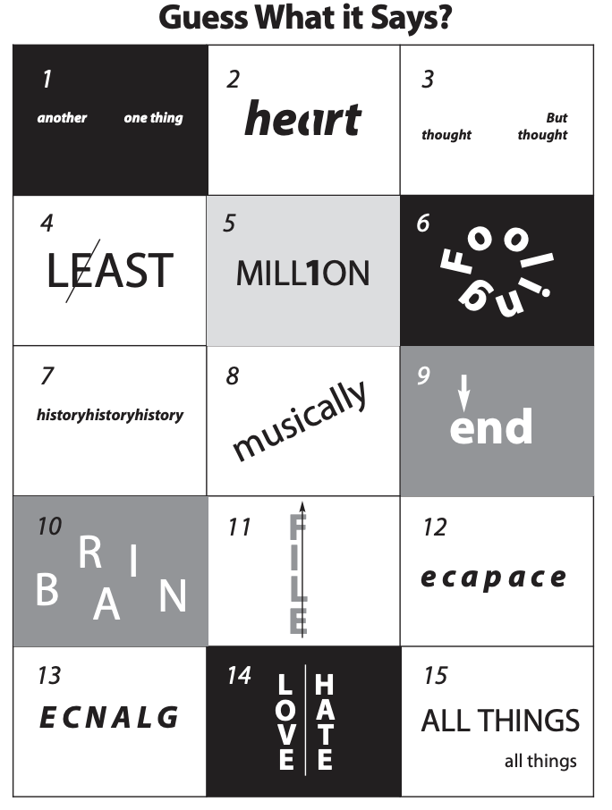 Guess What It Says? Rebus Puzzles