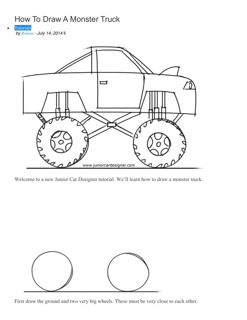 How to Draw A monster Truck Activity Book