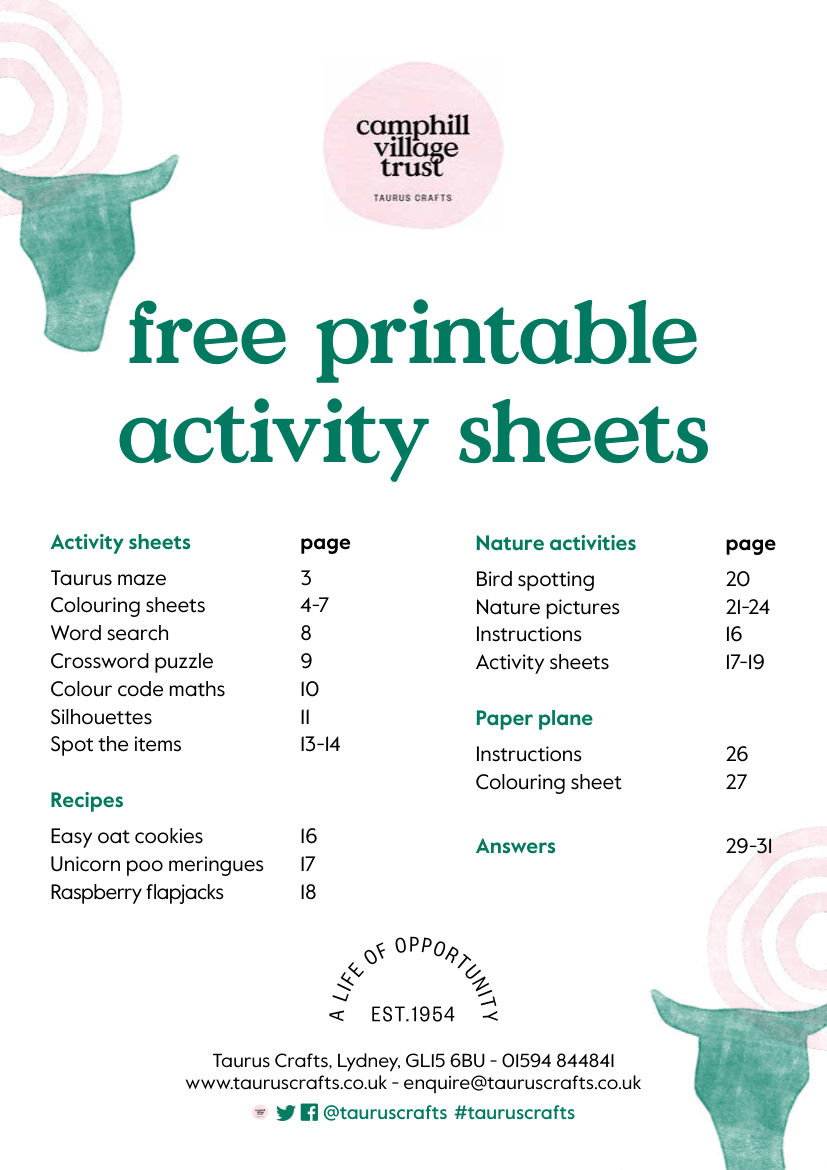 Taurus Crafts Fun Activity Pack