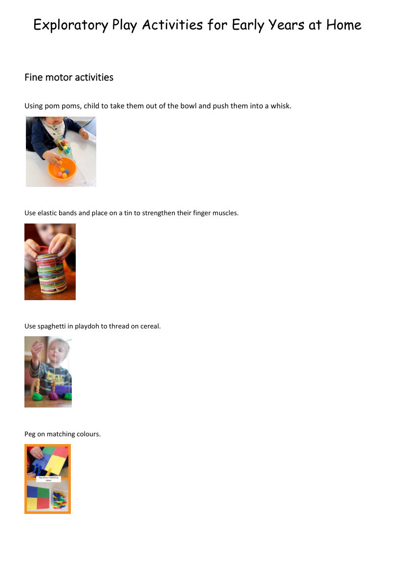 Exploratory Play Activities