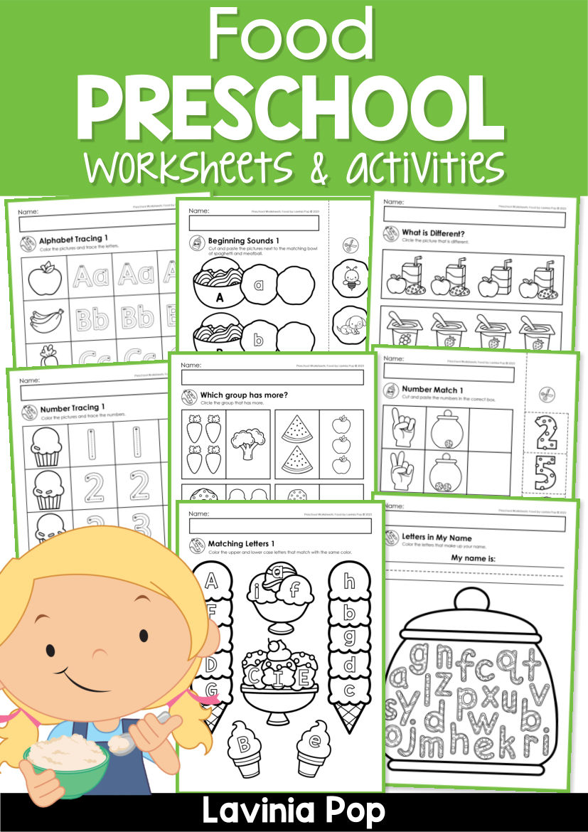 Food Preschool Activity Book