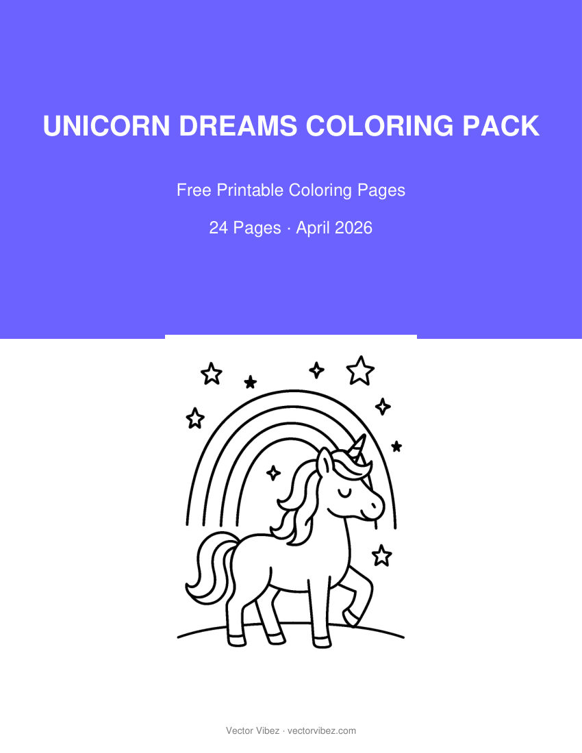 Unicorn Dreams Coloring Pack