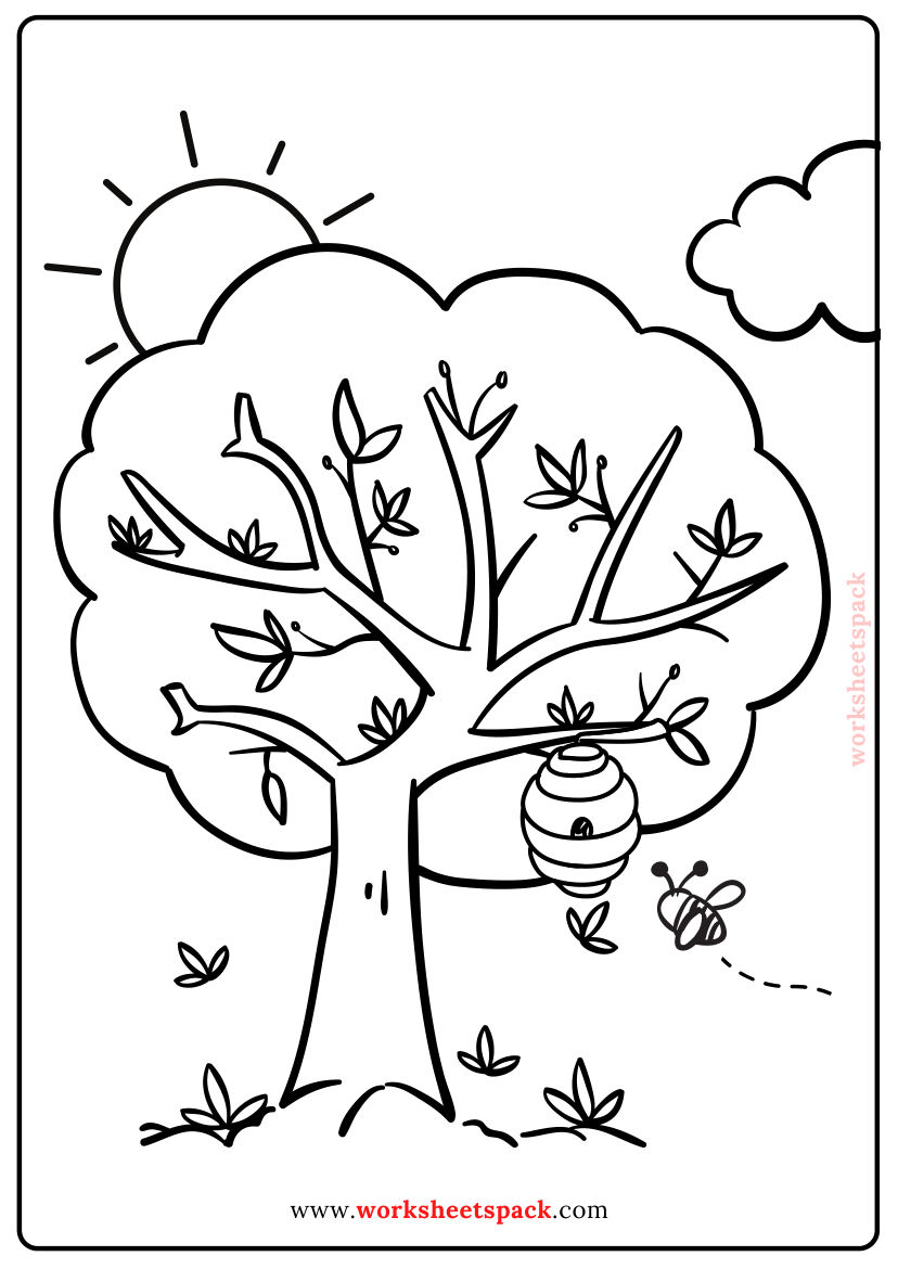 Springtime Animals Coloring Book