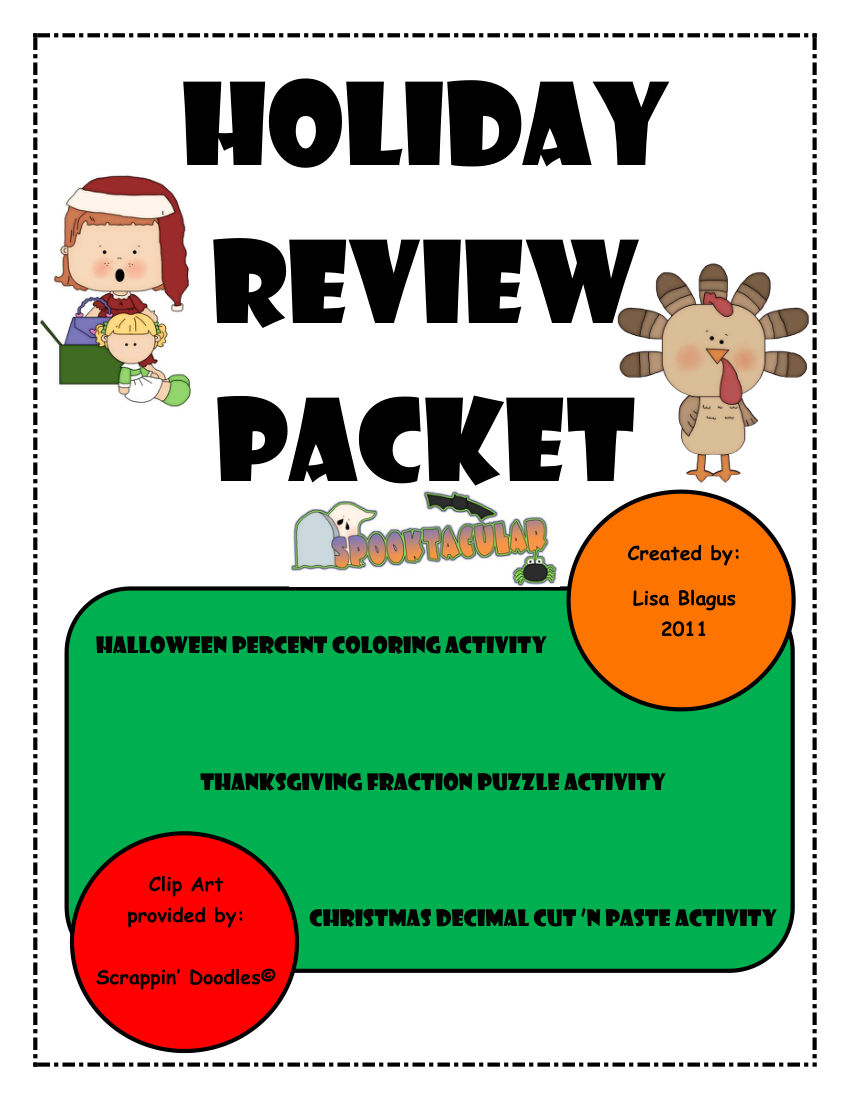 Holiday Review Packet Activity Book