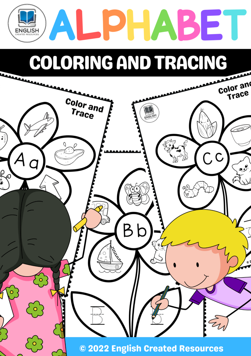 Alphabet Coloring And Tracing