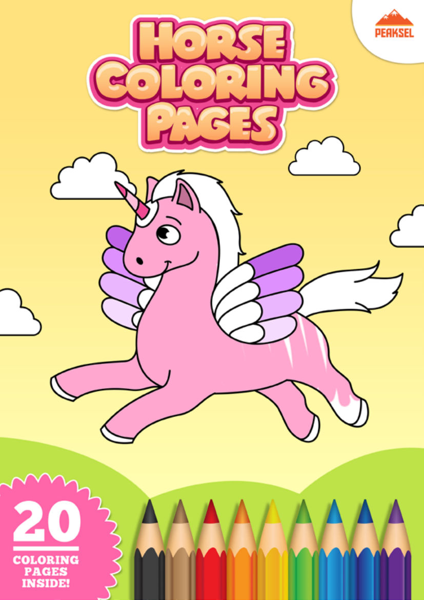 Horse colouring Activity Book