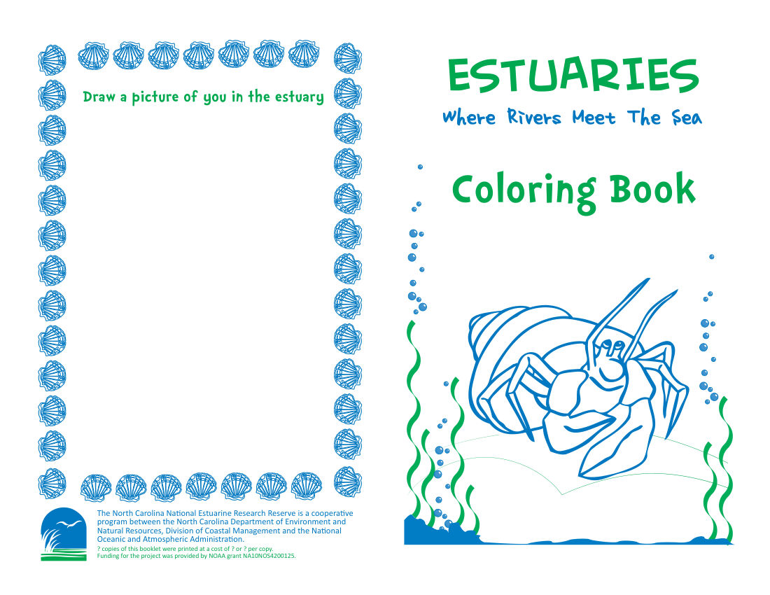 Estuaries: Where Rivers Meet The Sea Coloring Book