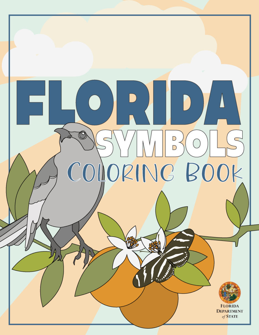 Florida Symbols Coloring Book