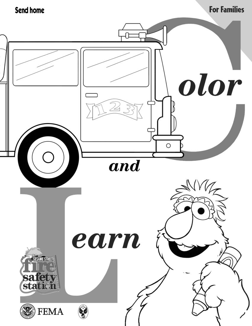 Sesame Street Fire Safety Color And Learn