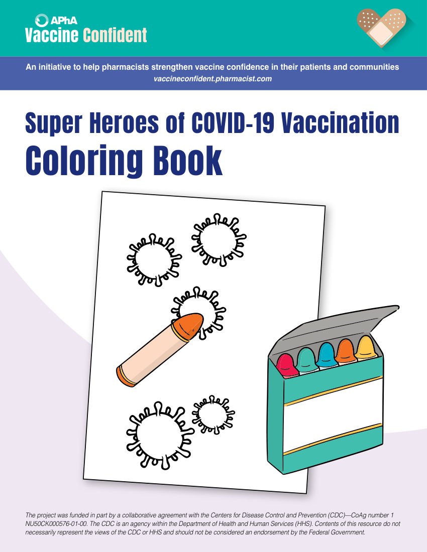 Super Heroes Of COVID 19 Vaccination Coloring Book