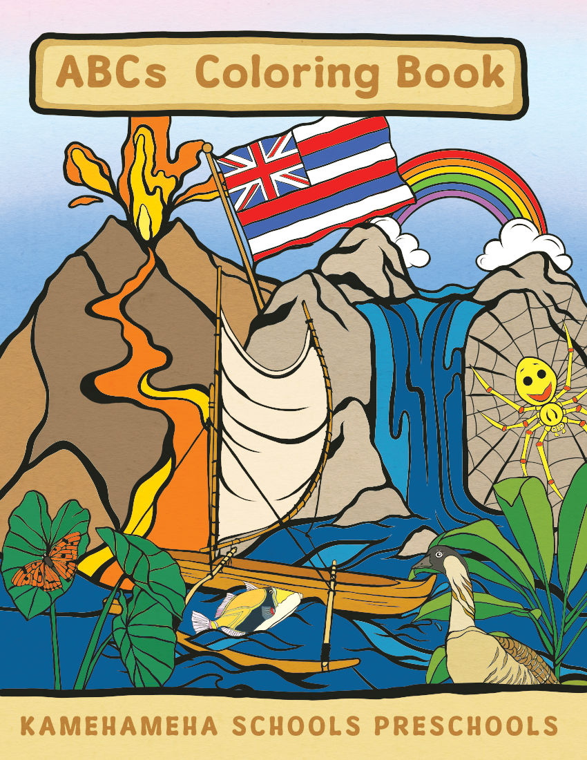 Hawaiian ABCs Coloring Book