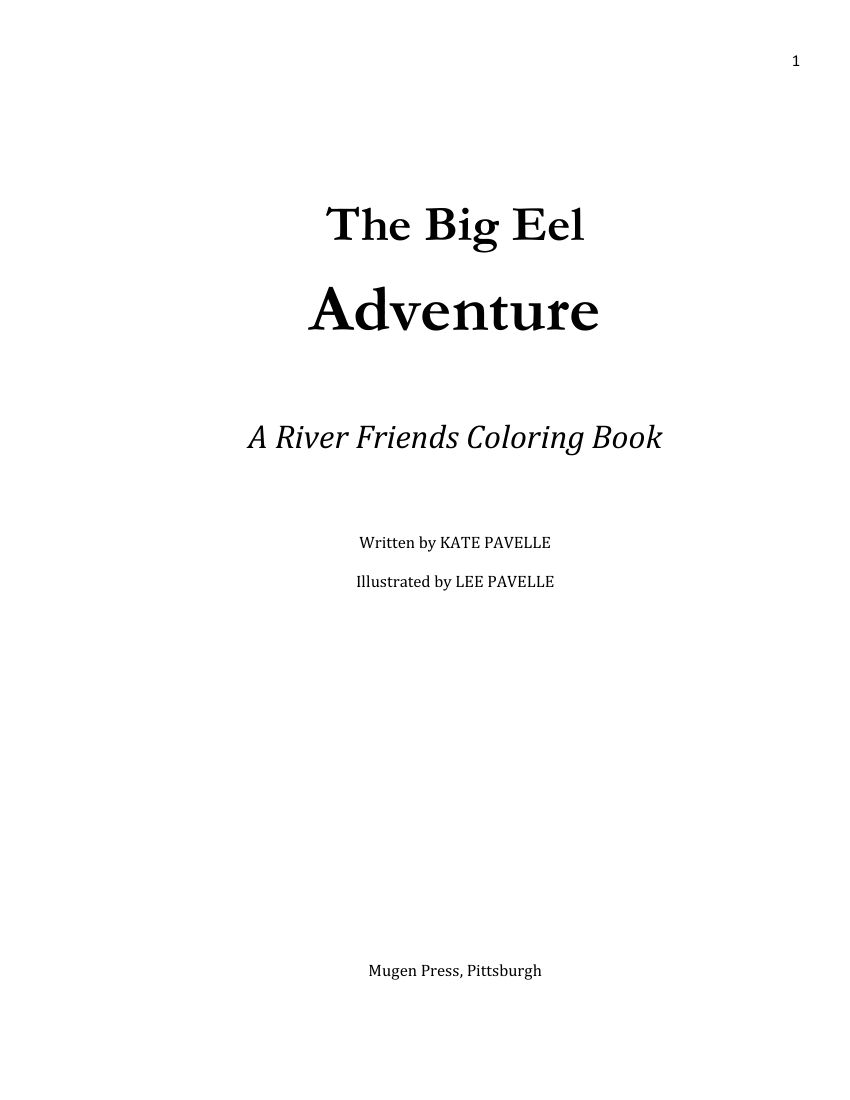 The Big Eel Adventure Activity Book