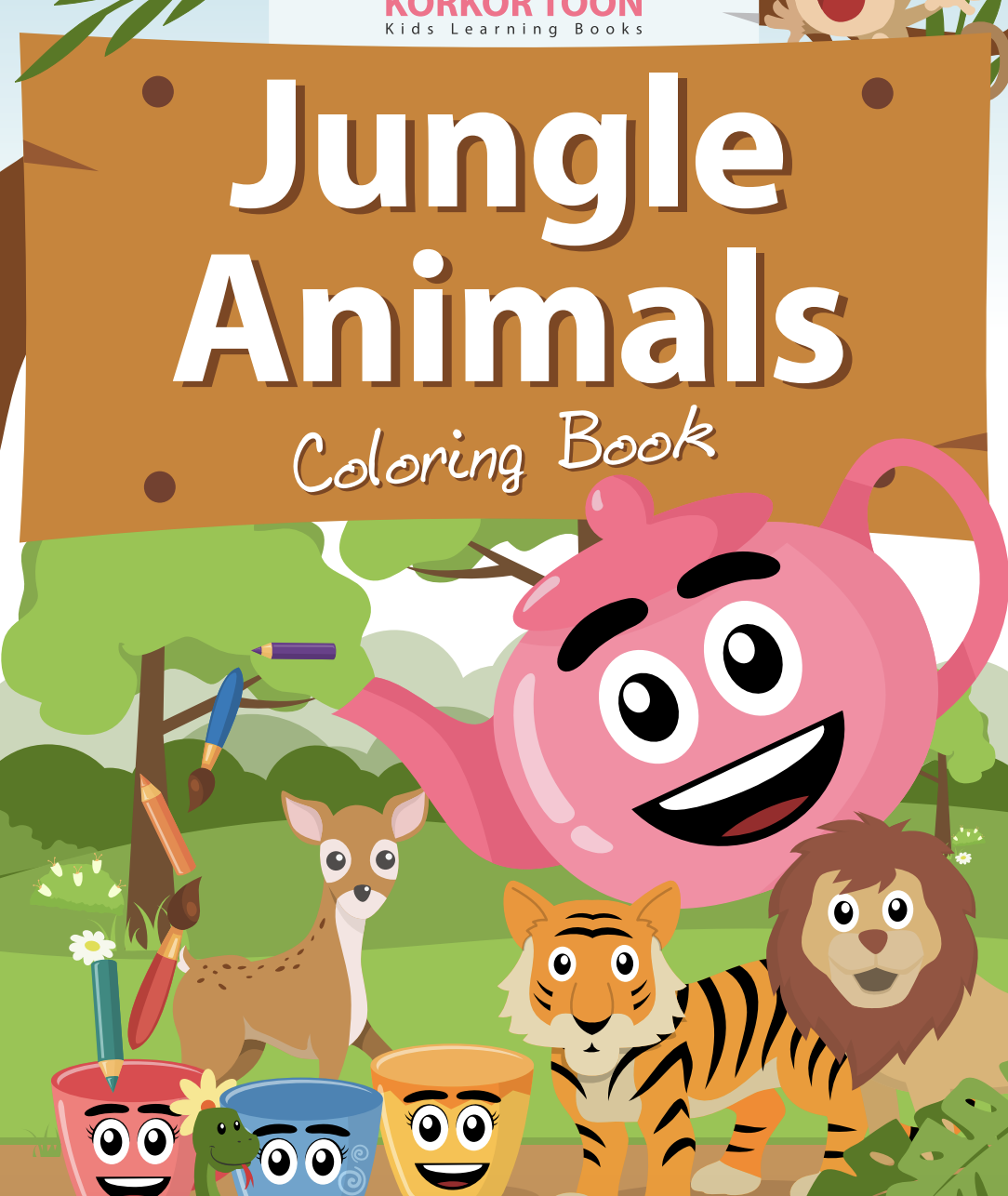 Jungle Animals Coloring Book