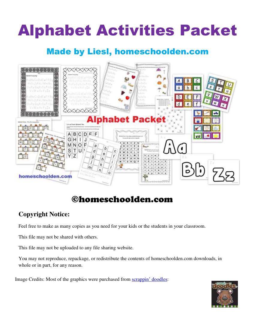 Alphabet Activities Packet