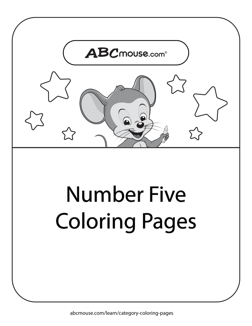 Number Five Coloring Pages