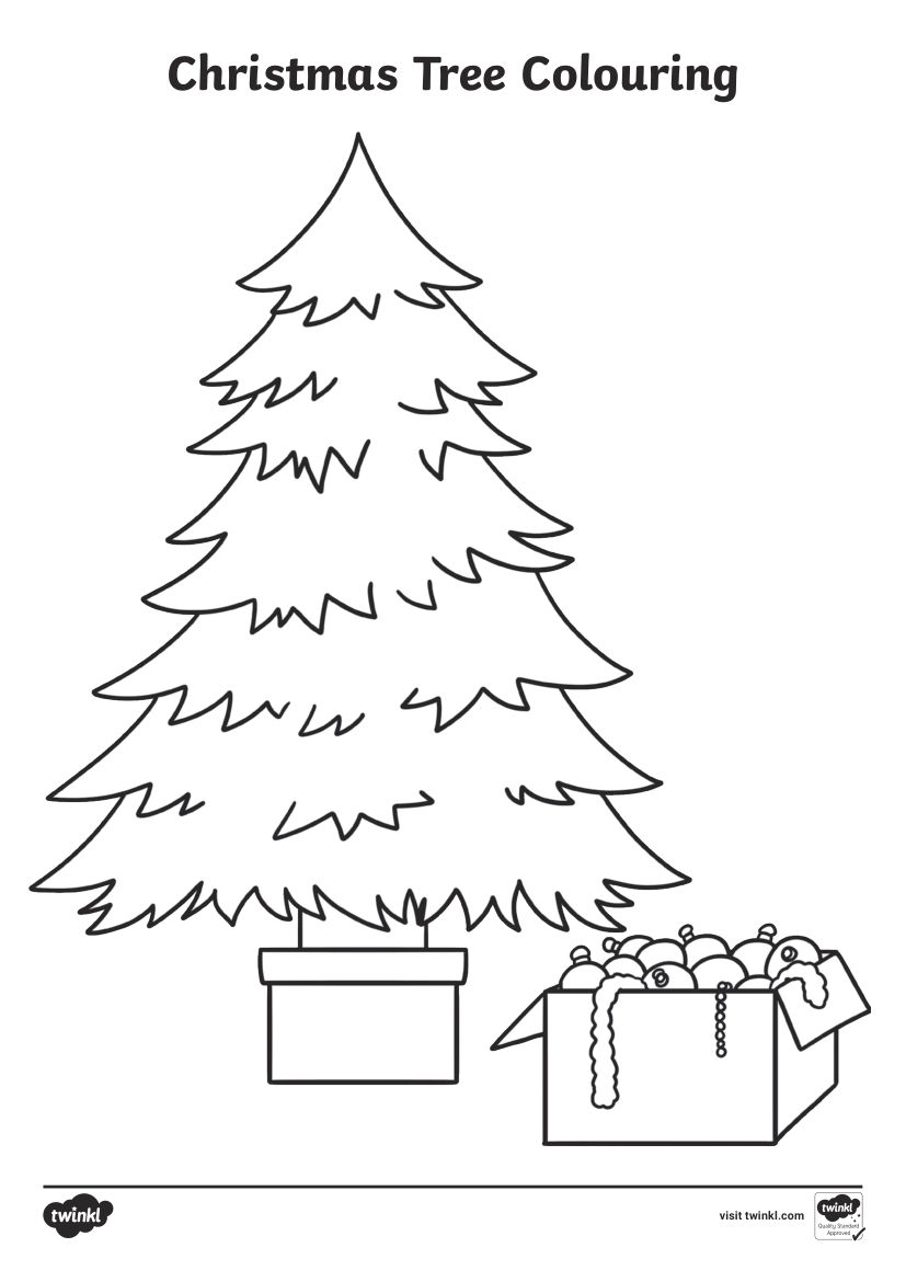 Christmas Tree Coloring Pages