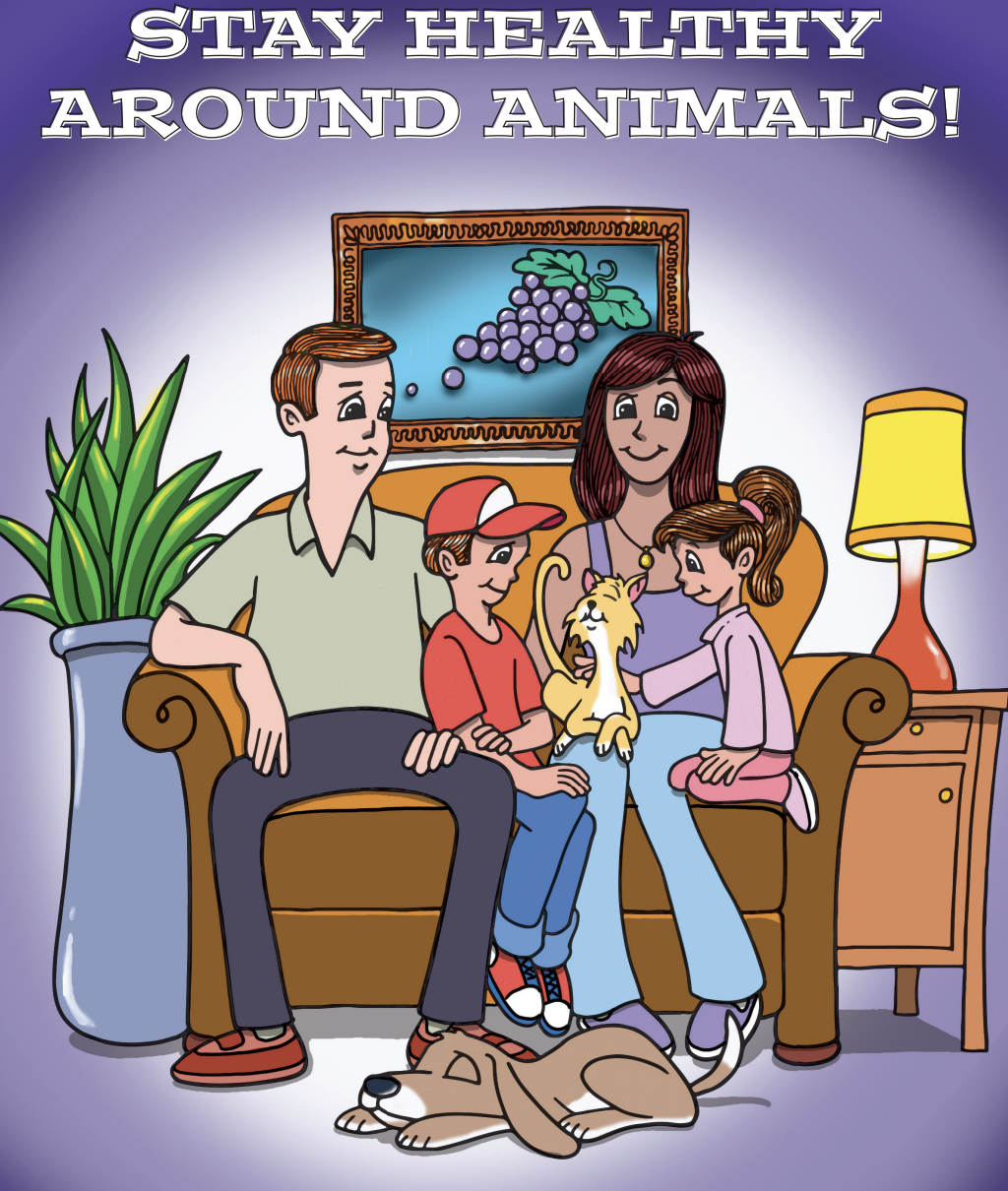 Stay Healthy Around Animals Coloring Book