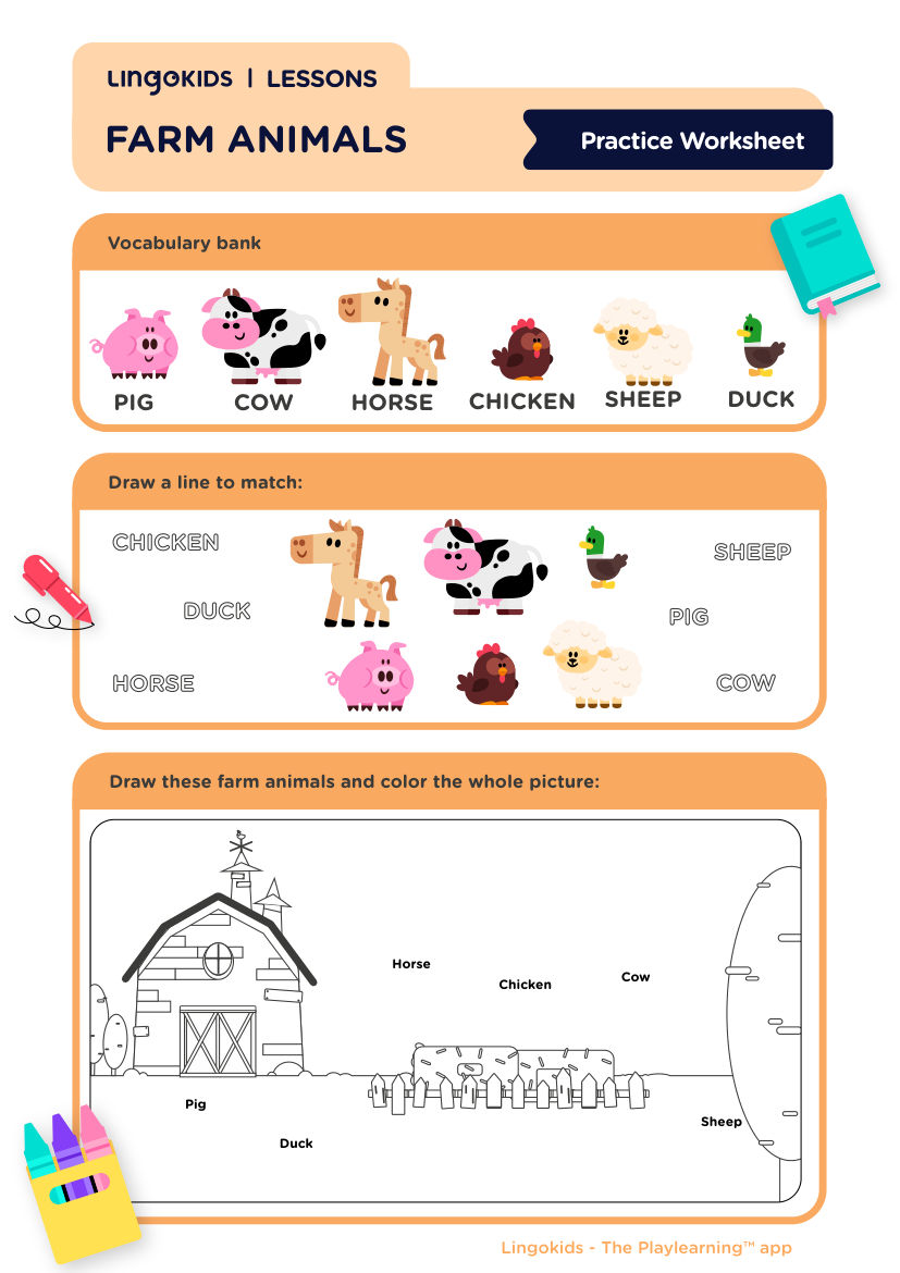 FARM ANIMALS Activity Book
