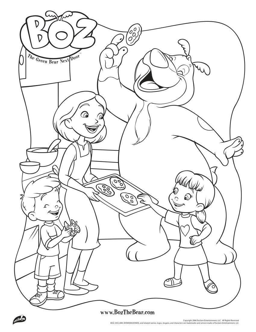 BOZ The Green Bear Coloring Book