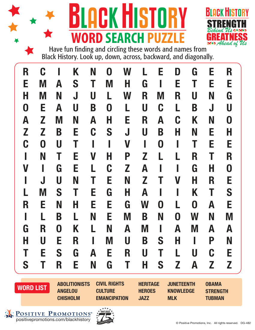 Black History Activity And Puzzle Book
