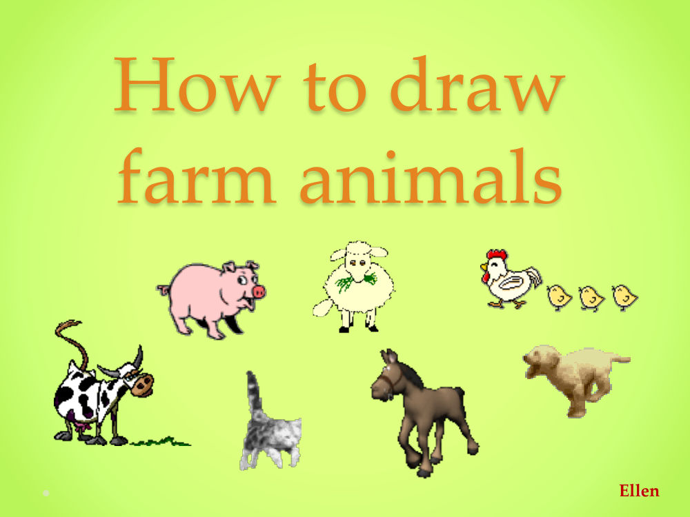 How to draw farm animals Activity Book