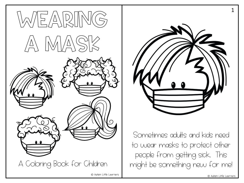 Wearing A Mask Coloring Book