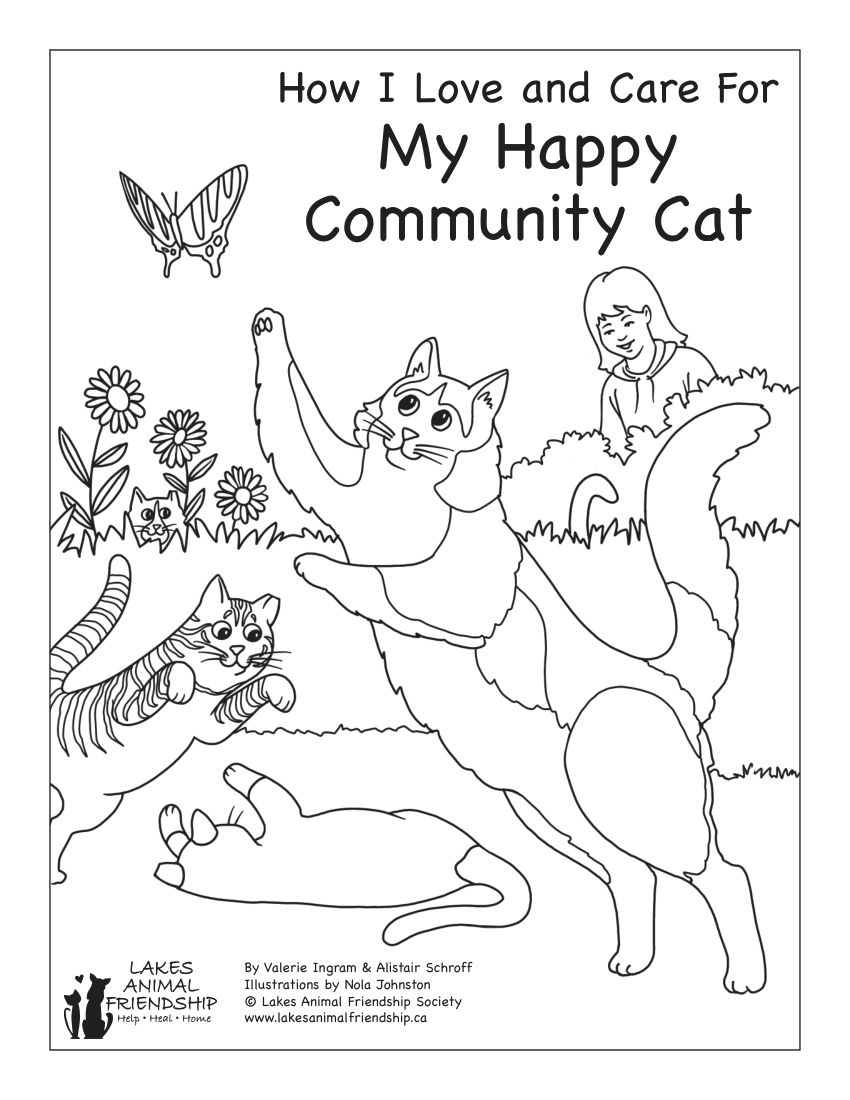 My Happy Community Cat Coloring Book