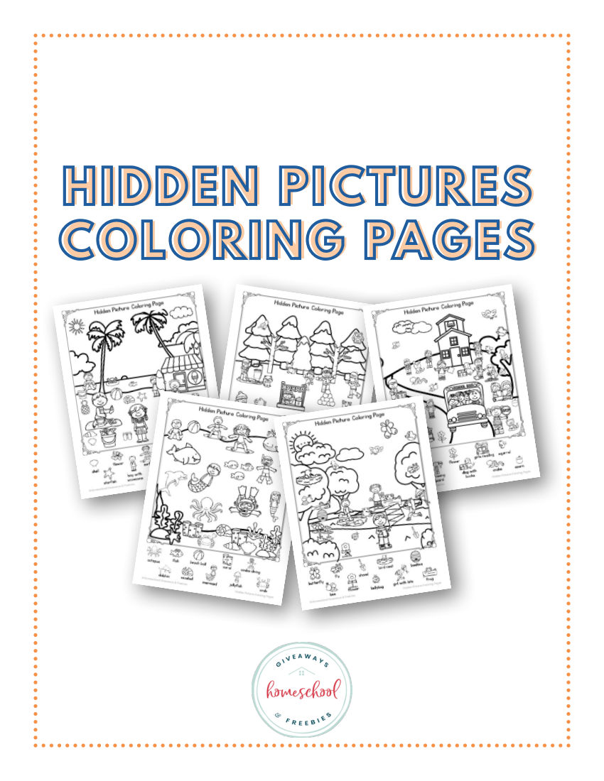 Hidden Pictures Coloring Pages