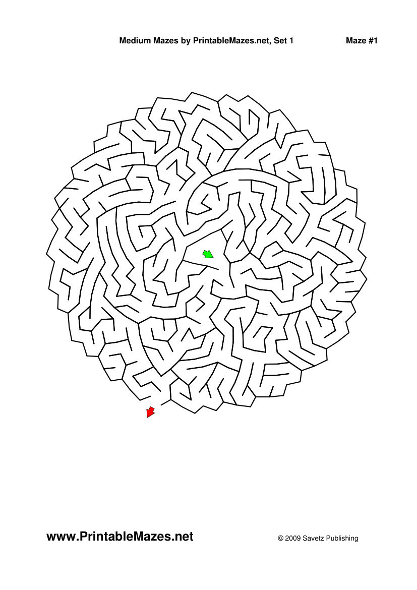 Medium Mazes Activity Pack