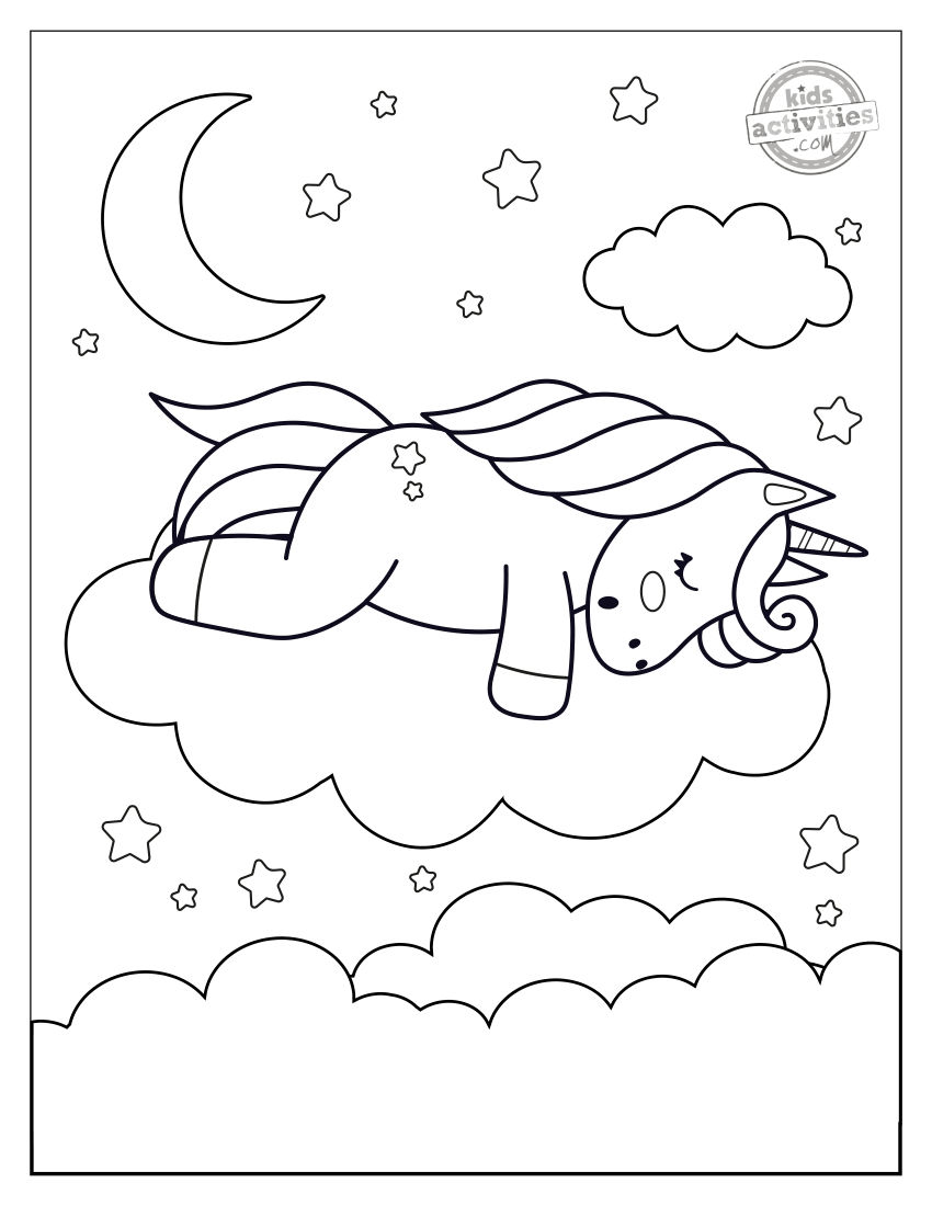 Cute Unicorns Coloring Book
