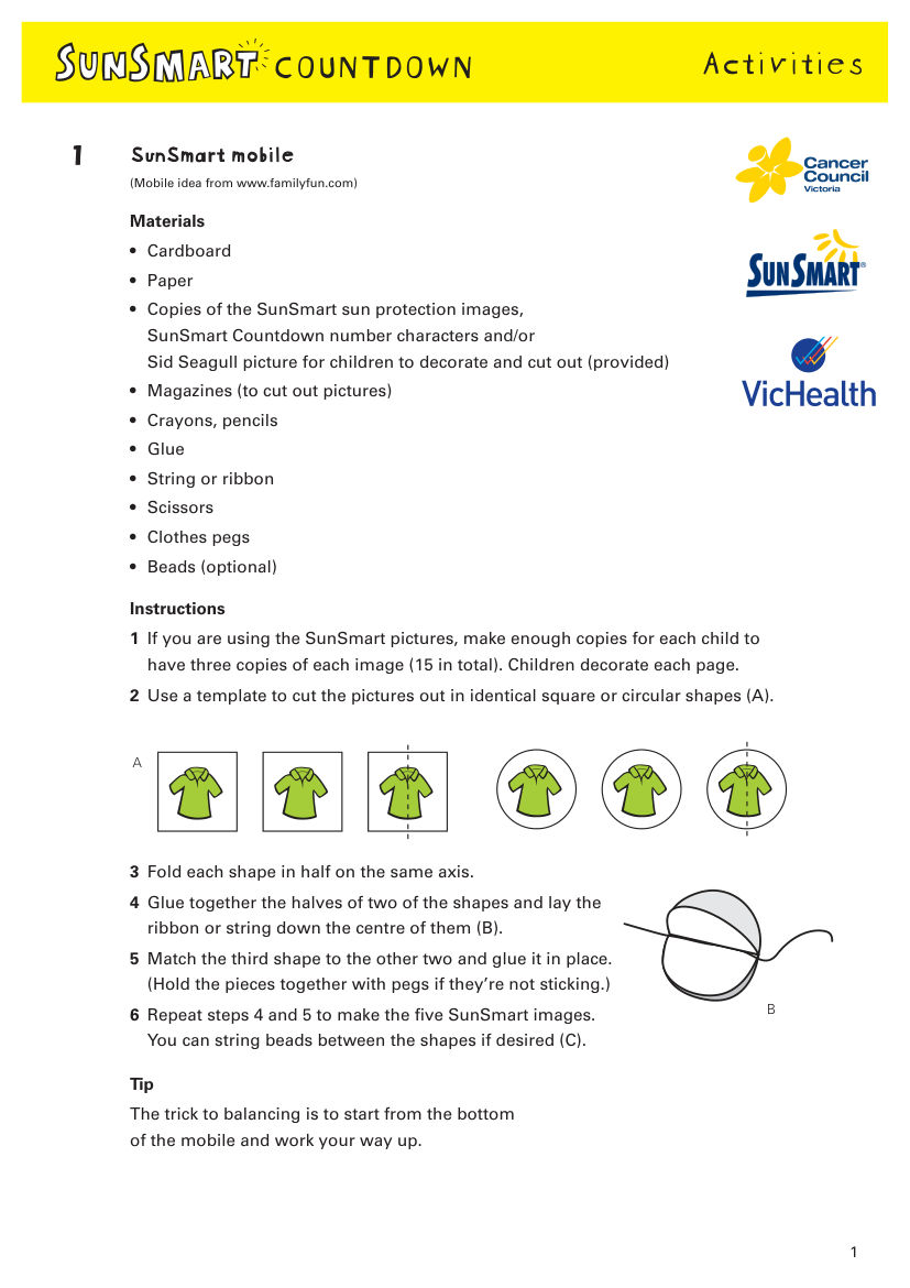 Sunsmart Countdown Activity Book