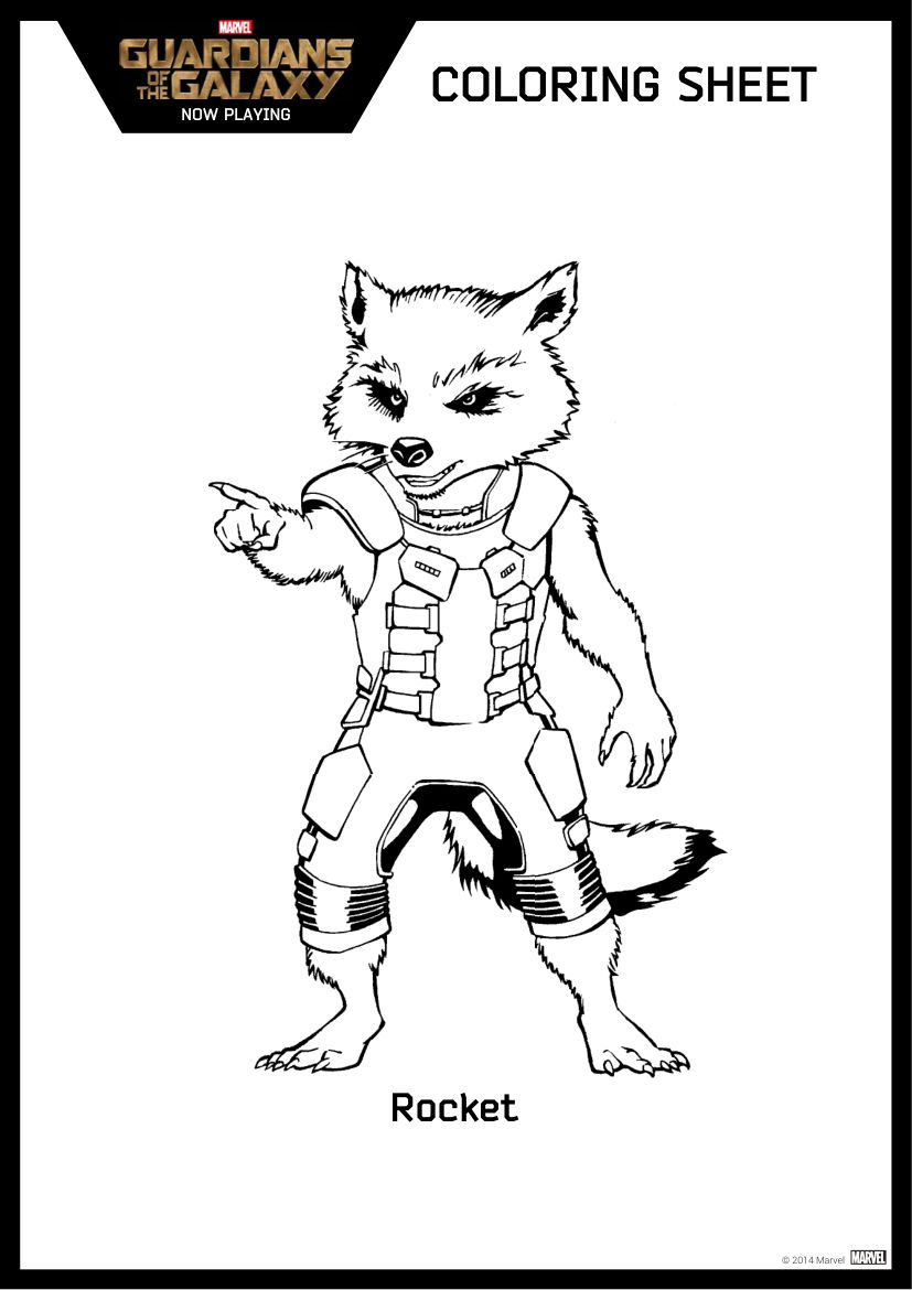 Guardians Of The Galaxy Coloring Book
