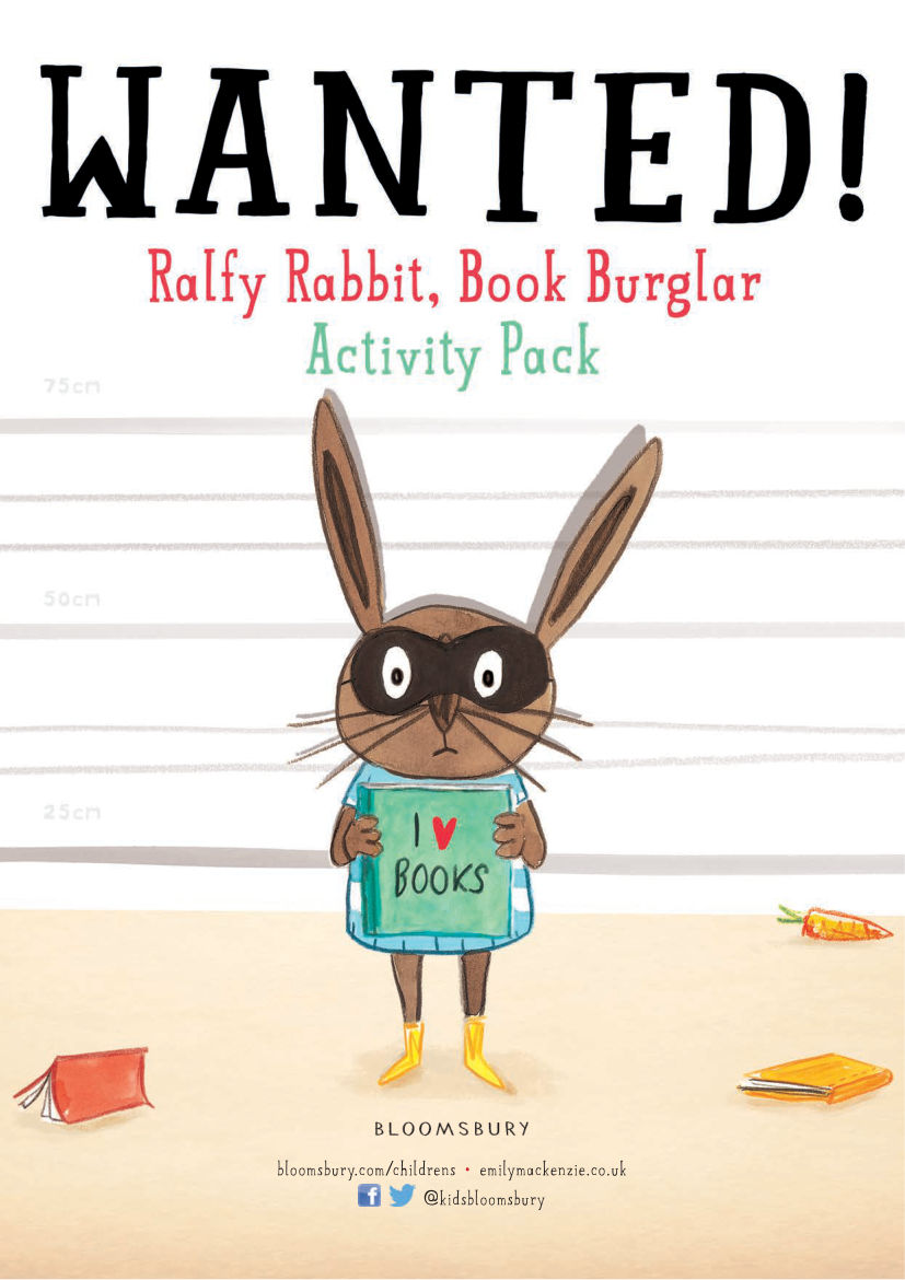 Wanted Ralfy Rabbit, Book Burglar Activity Book
