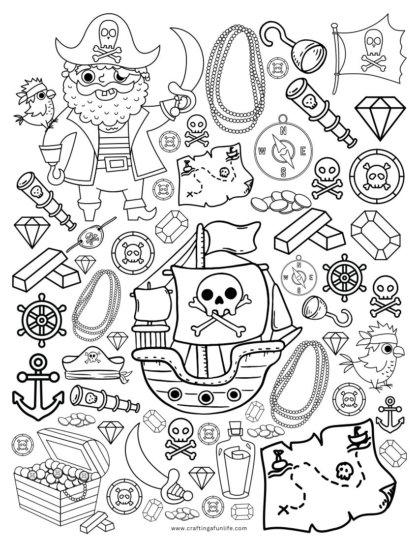 Pirate Adventures Coloring Pages