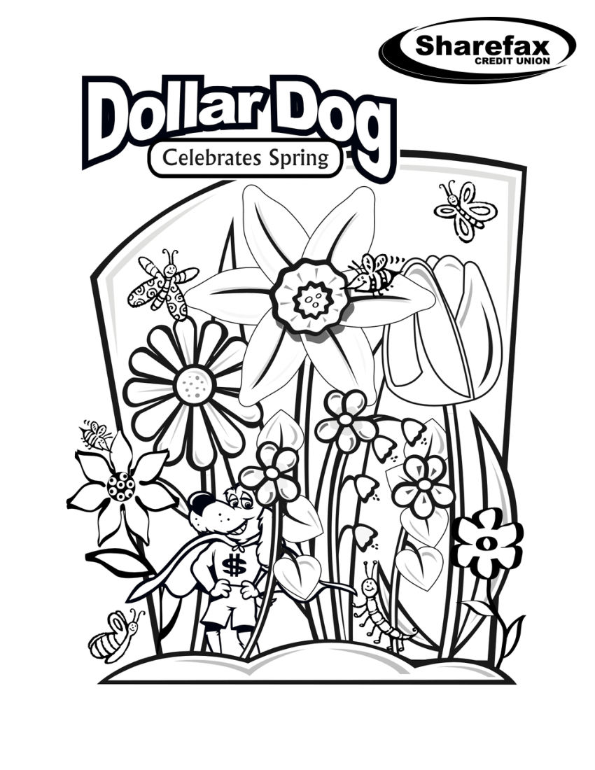 Dollar Dog Adventures Coloring Book