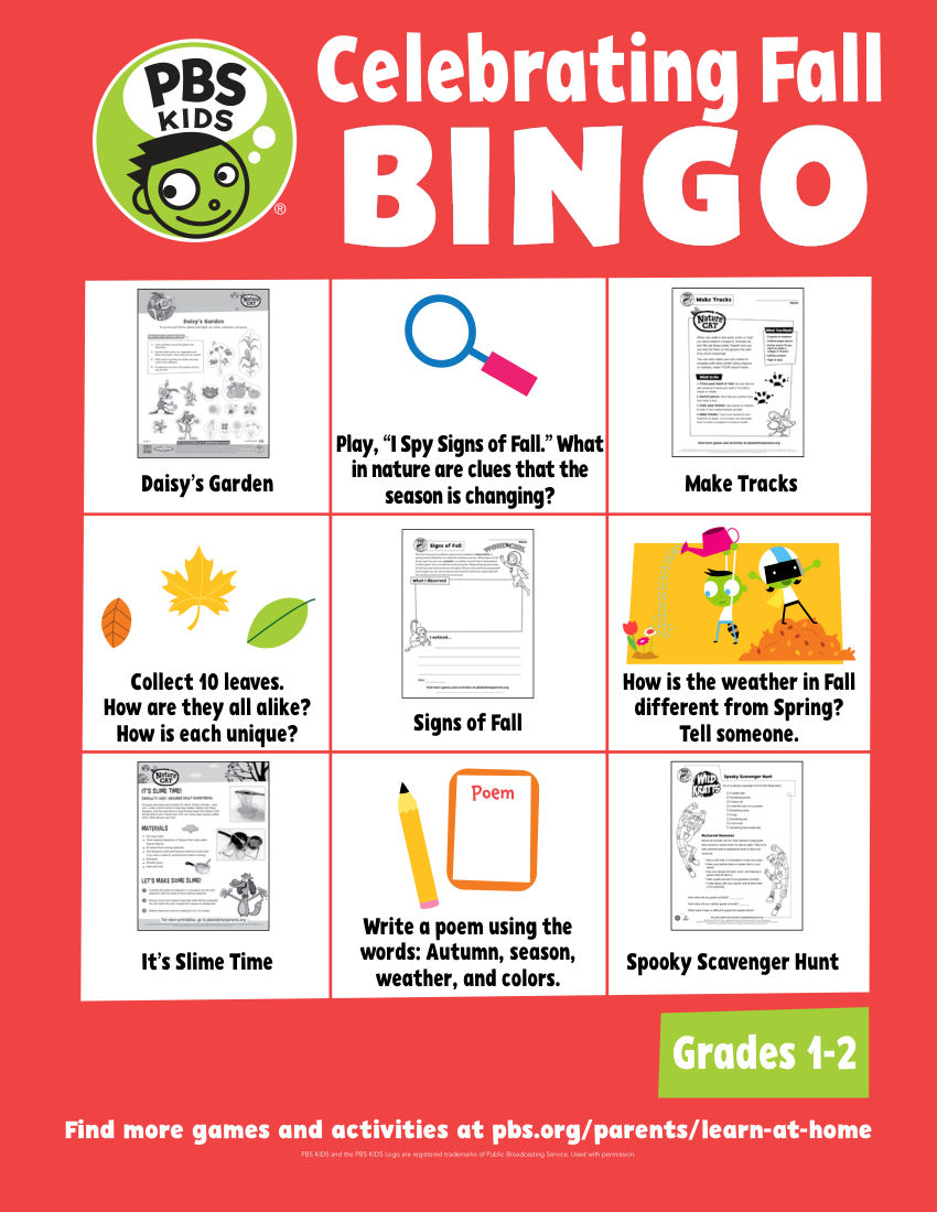 Celebrating Fall Bingo Activity Book