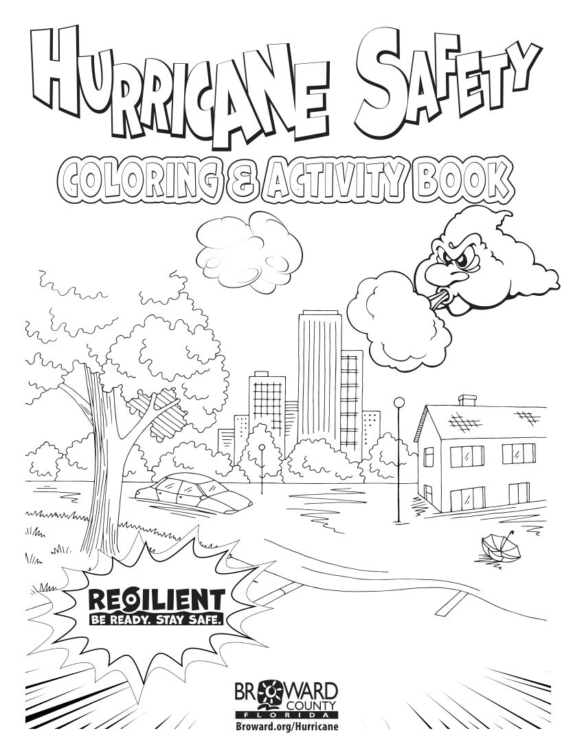 Hurricane Safety Coloring And Activity Book