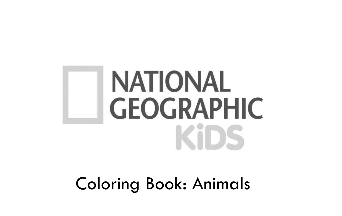 National Geographic Animal Coloring Book