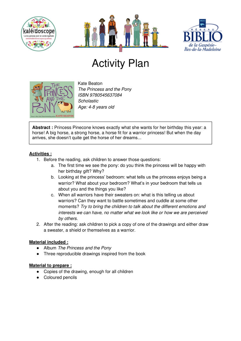 The Princess And the PonY Activity Book