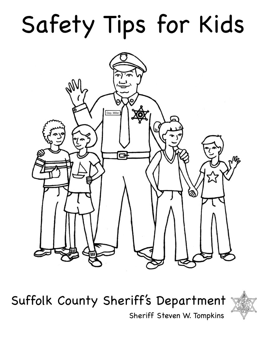 Safety Tips For Kids Coloring Book