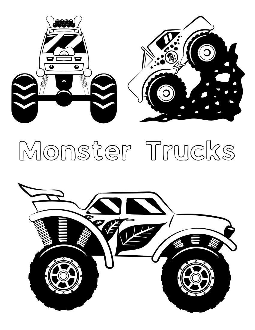 Monster Trucks Coloring Book
