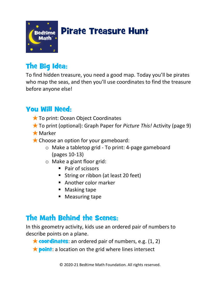 Pirate Treasure Hunt Activity Book