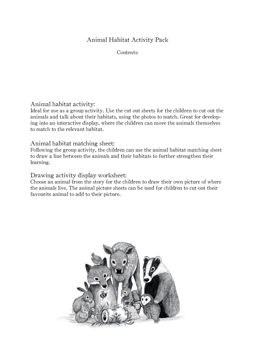 Animal Habitat Activity Pack