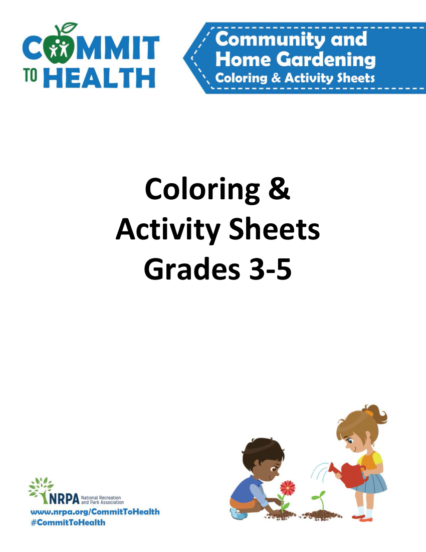 Community And Home Gardening Activity Sheets